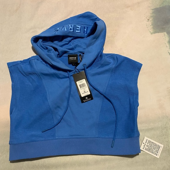 Herve Leger cropped sleeveless hooded sweatshirt - Picture 2 of 3